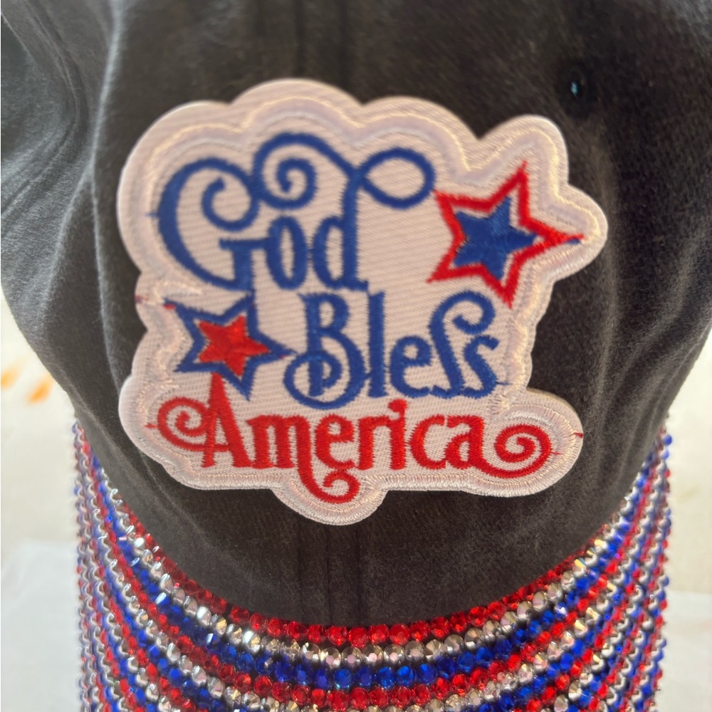 Patriotic Women’s Cap with Embroidered Patch